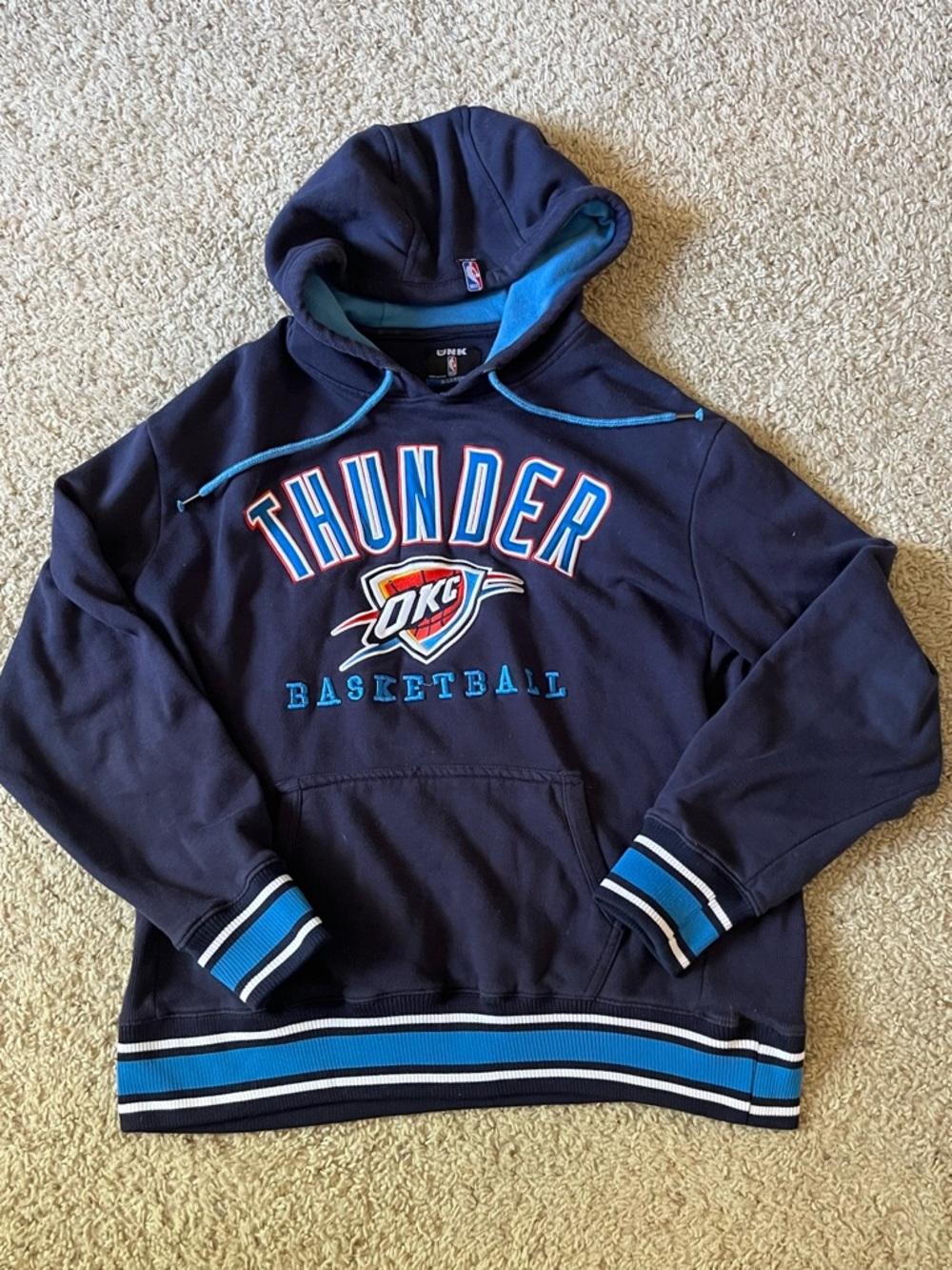 UNK Oklahoma City Thunder Navy Pullover Hoodie - NBA Licensed
